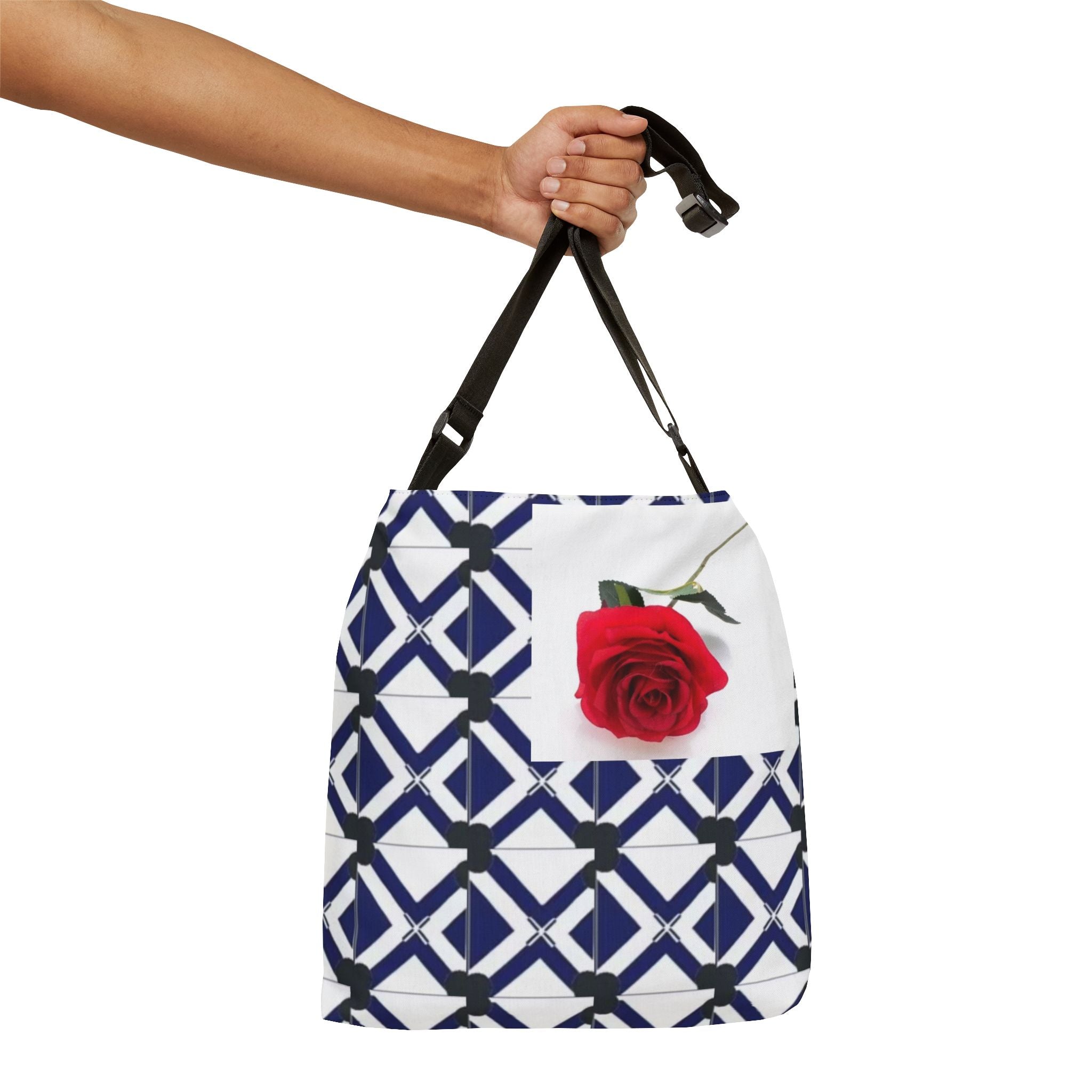 XT7 Rose Adjustable Tote Bag — Floral Rose Graphic Tote