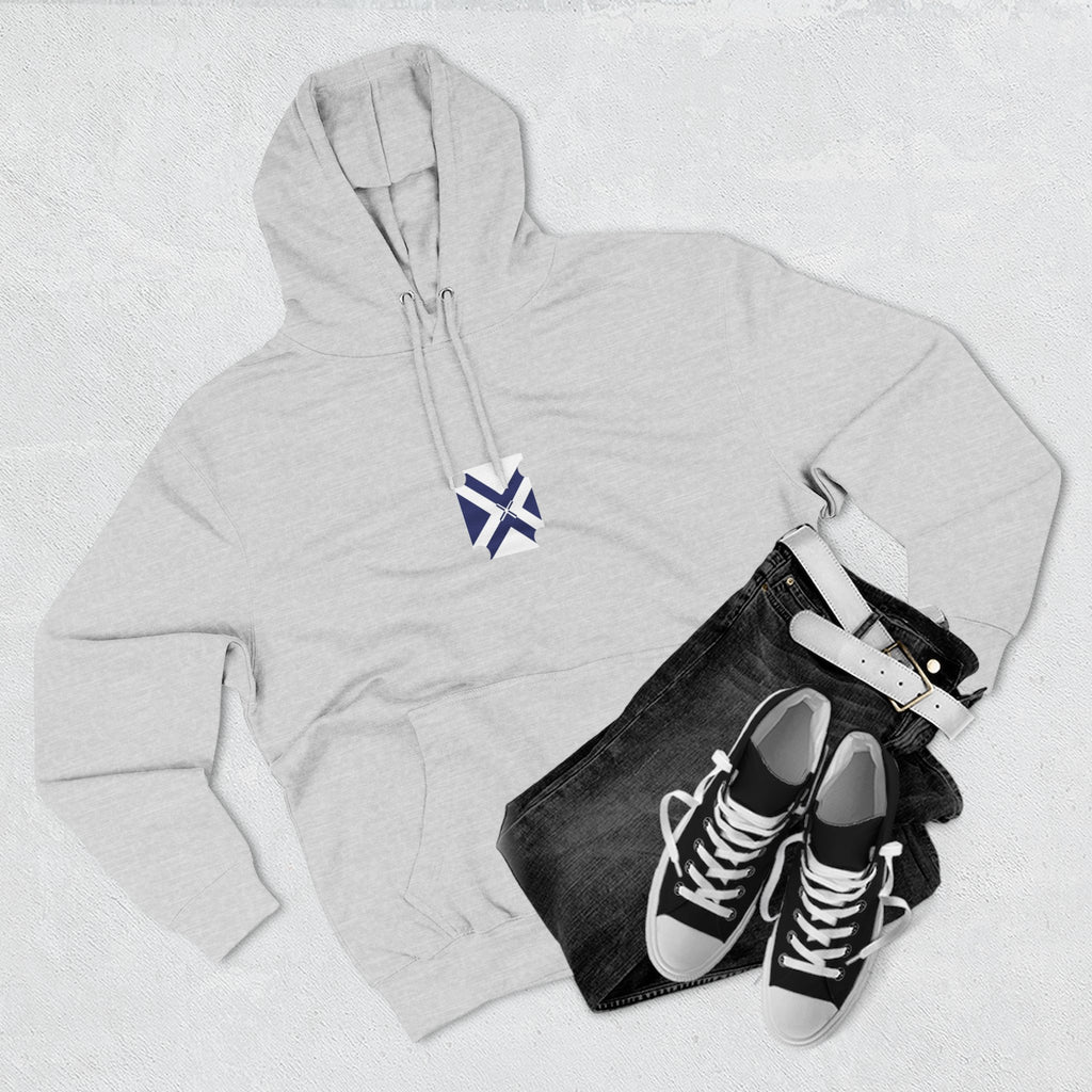 Minimalist Geometric Logo Hoodie — Small Center Chest Icon