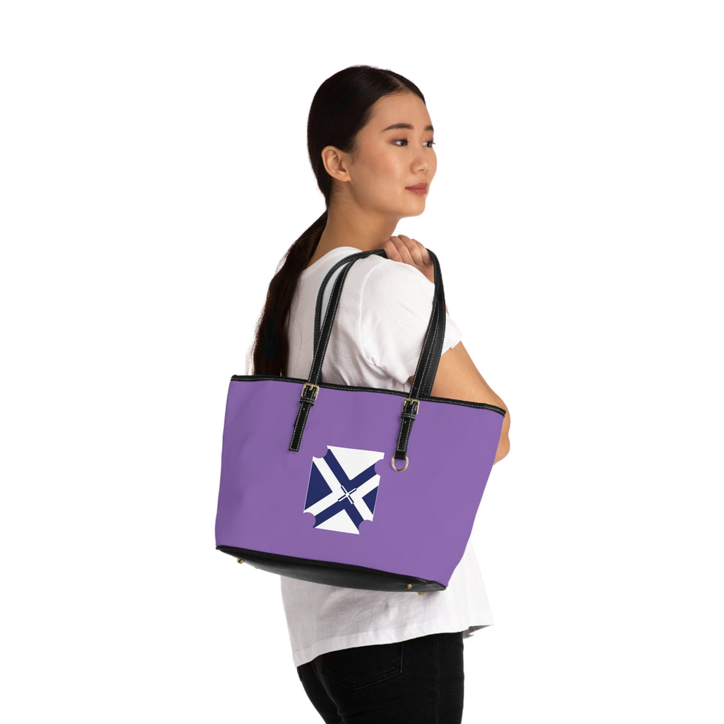 XT7 Purple Tote Bag — PU Leather Shoulder Bag