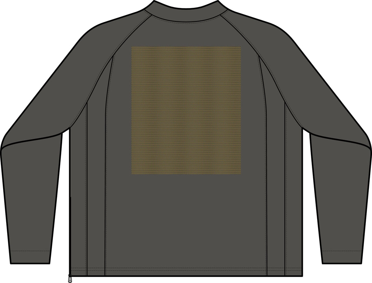 Tipped V-Neck Raglan Wind Shirt