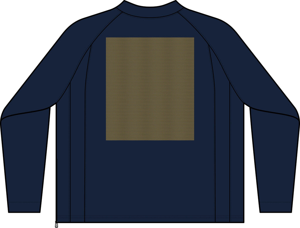 Tipped V-Neck Raglan Wind Shirt