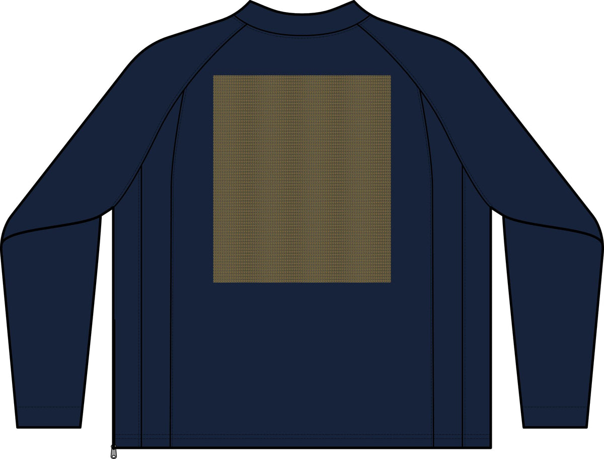 Tipped V-Neck Raglan Wind Shirt