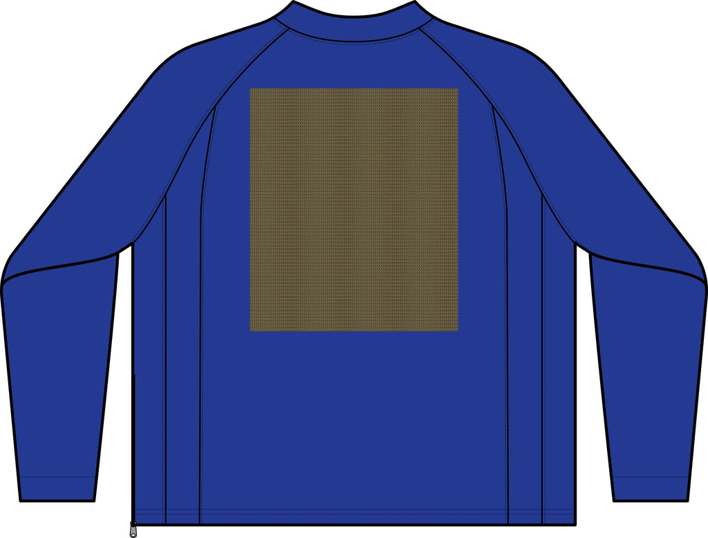 Tipped V-Neck Raglan Wind Shirt