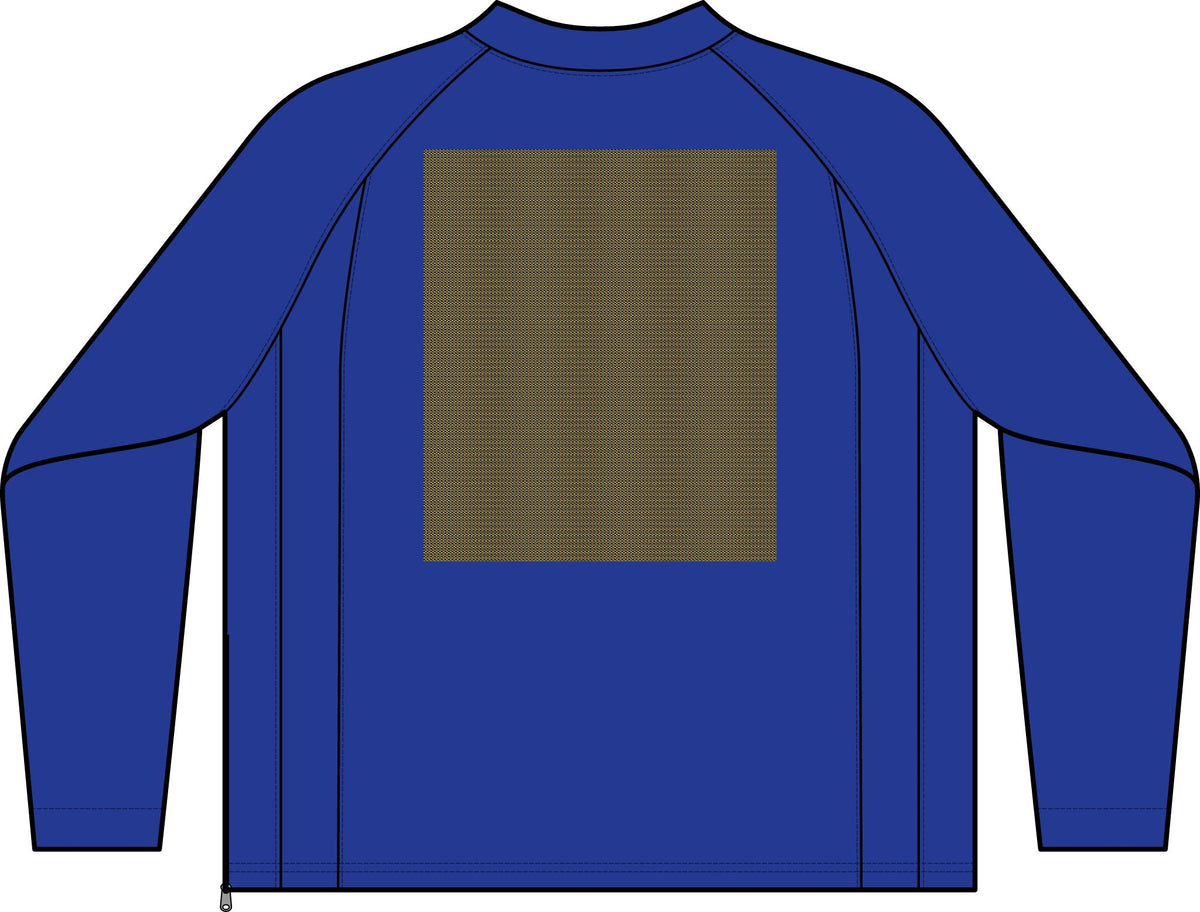 Tipped V-Neck Raglan Wind Shirt