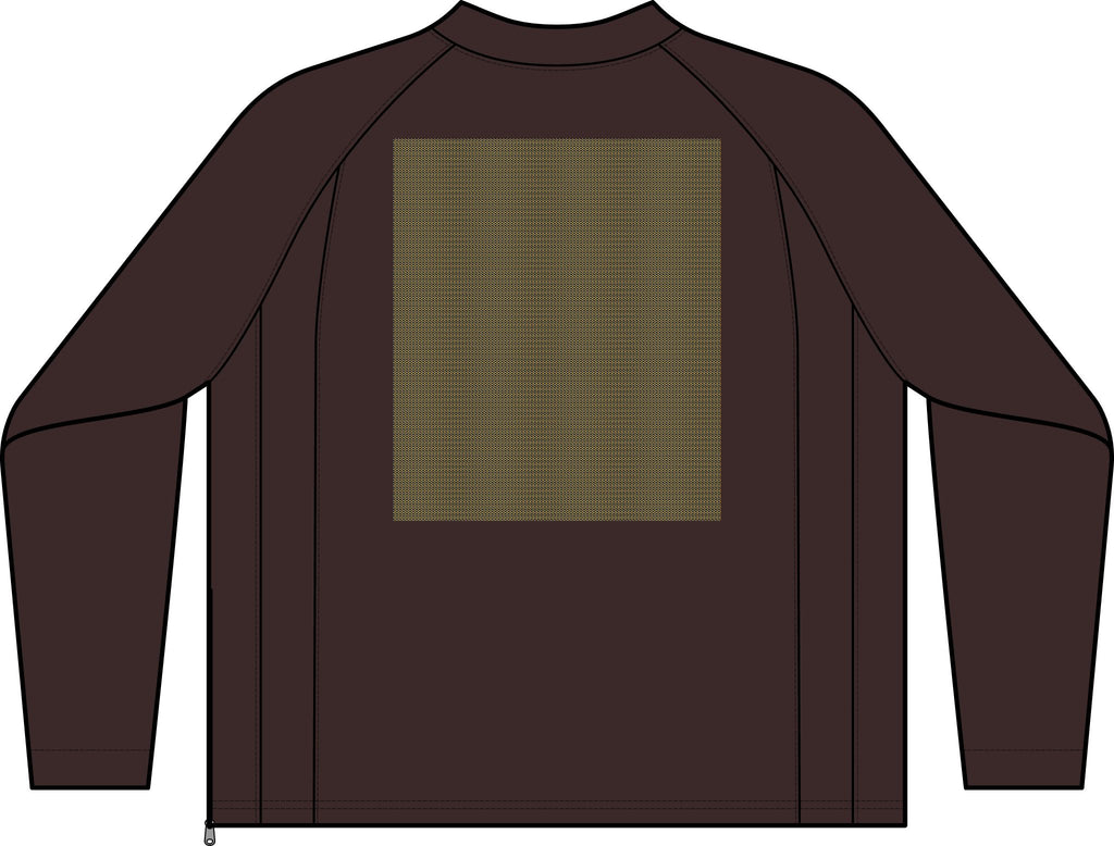Tipped V-Neck Raglan Wind Shirt