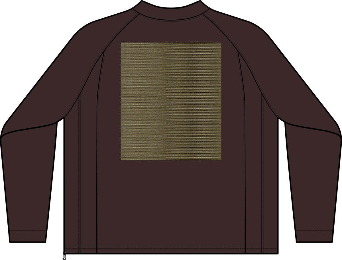 Tipped V-Neck Raglan Wind Shirt