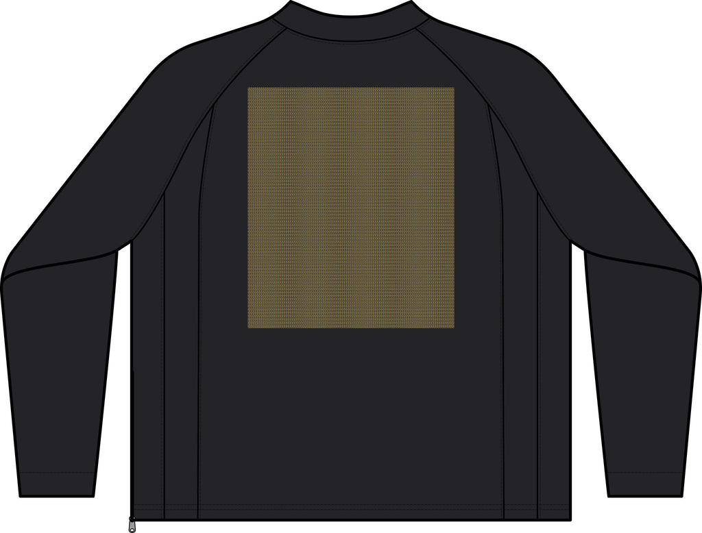 Tipped V-Neck Raglan Wind Shirt