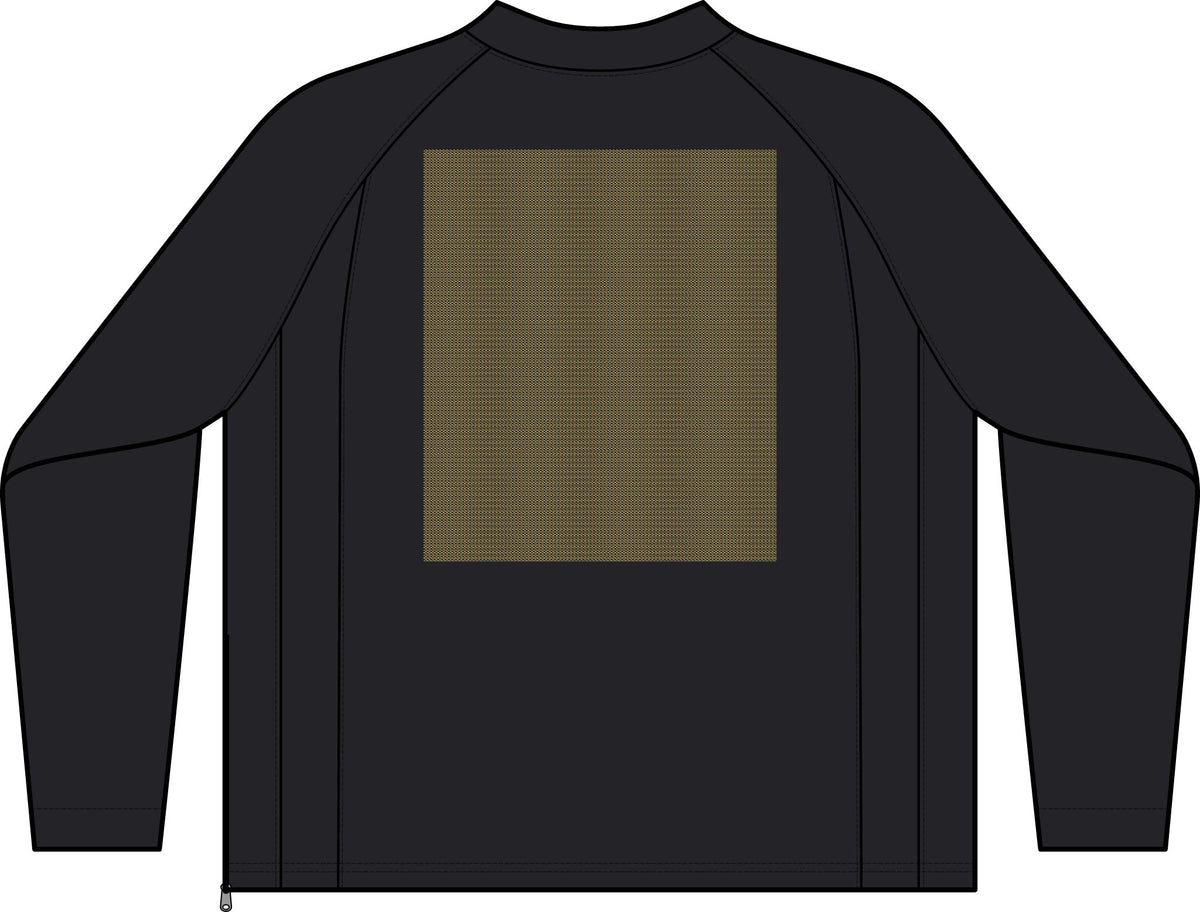 Tipped V-Neck Raglan Wind Shirt