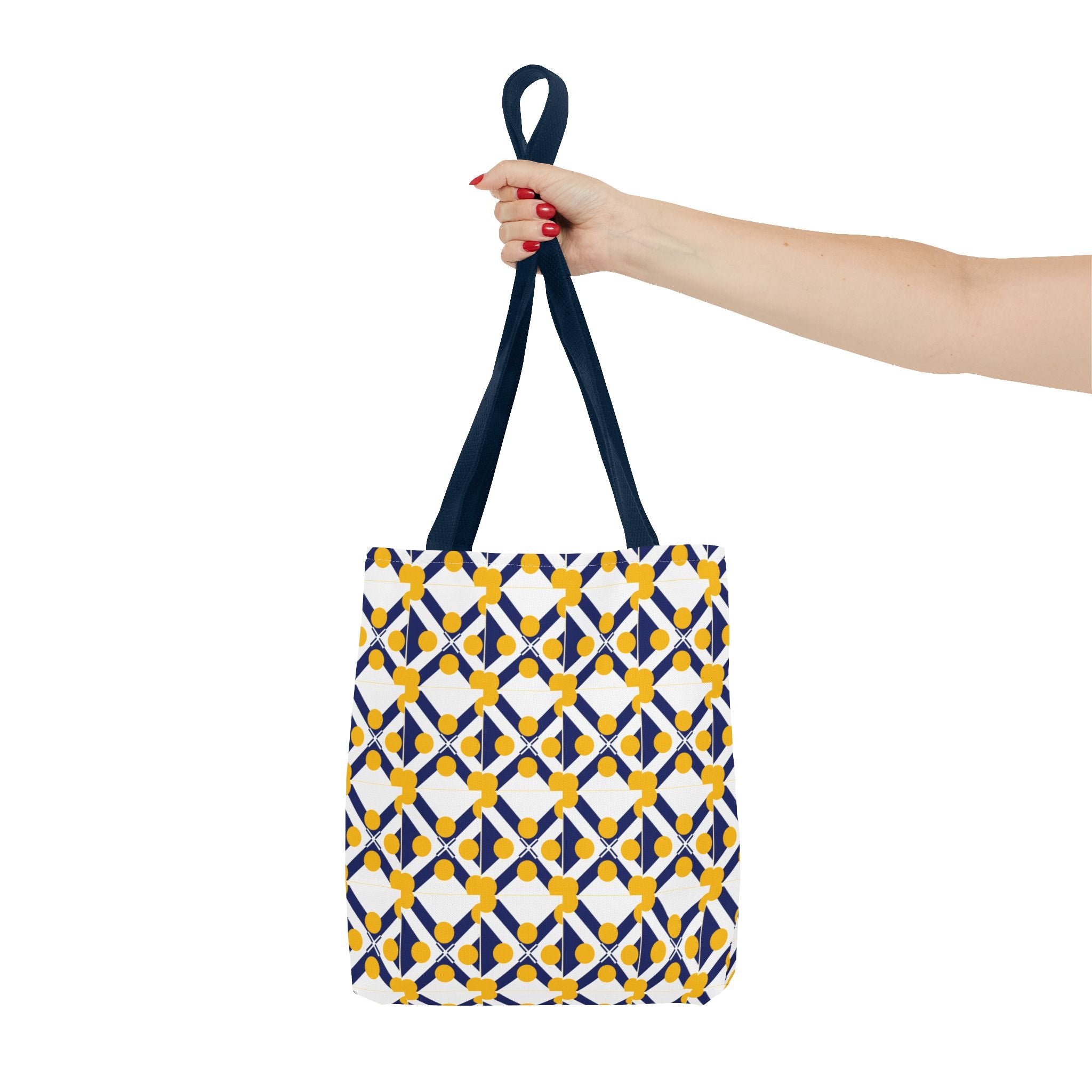 XT9 Yellow & Navy Pattern Tote Bag