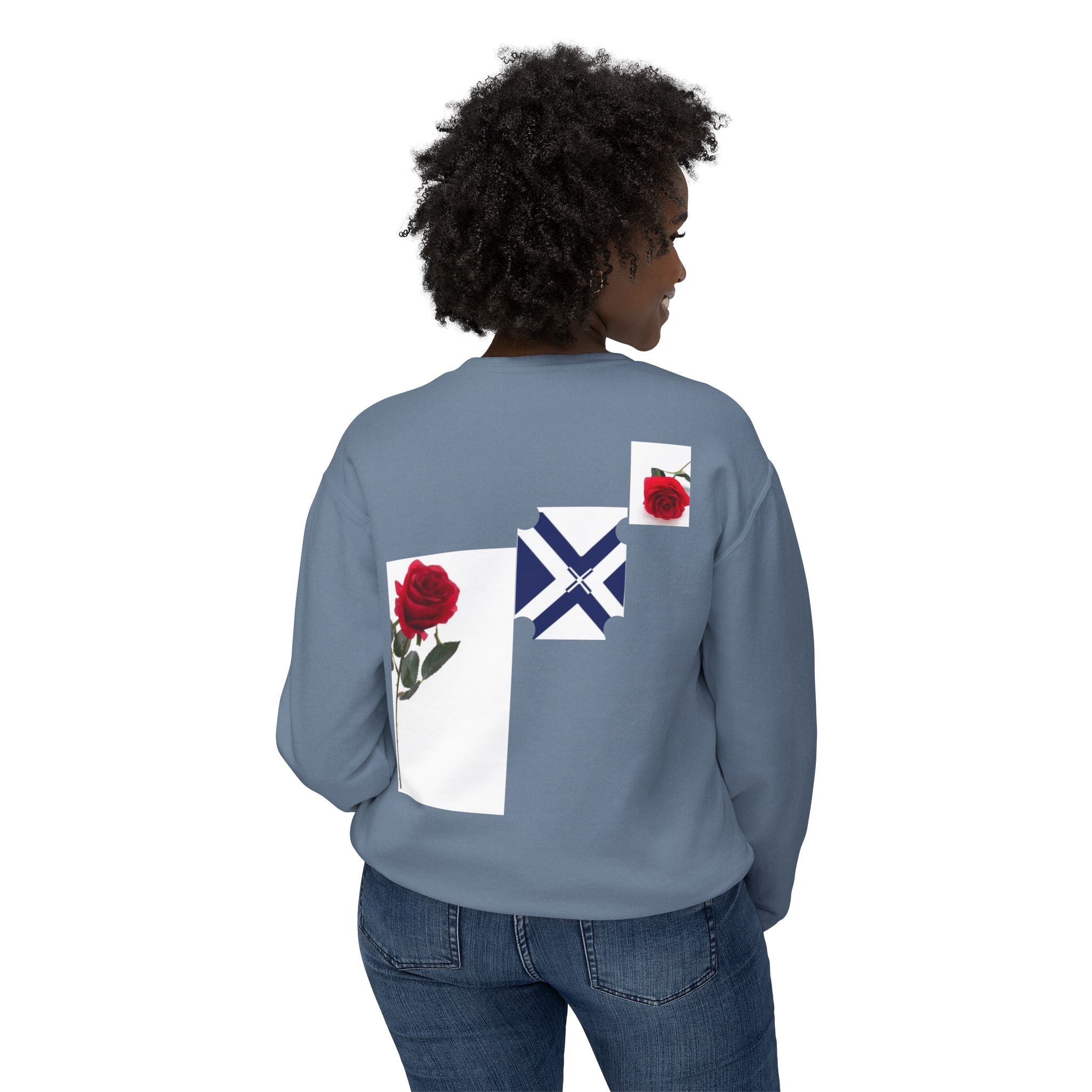 Rose & Saltire Crewneck Sweatshirt —XT Rose Graphic Sweatshirt