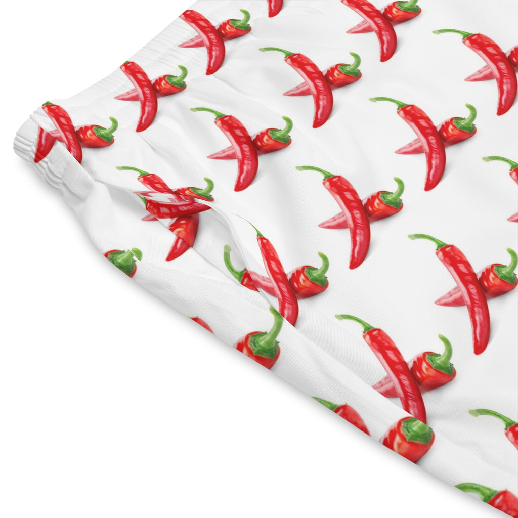 Chili Pepper Print Men's Beach Shorts