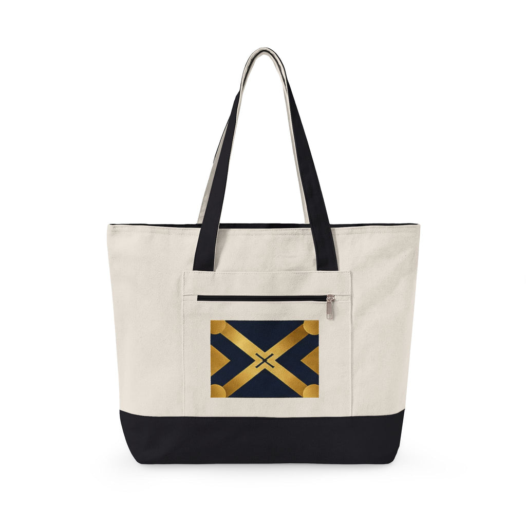 Zippered Canvas Tote