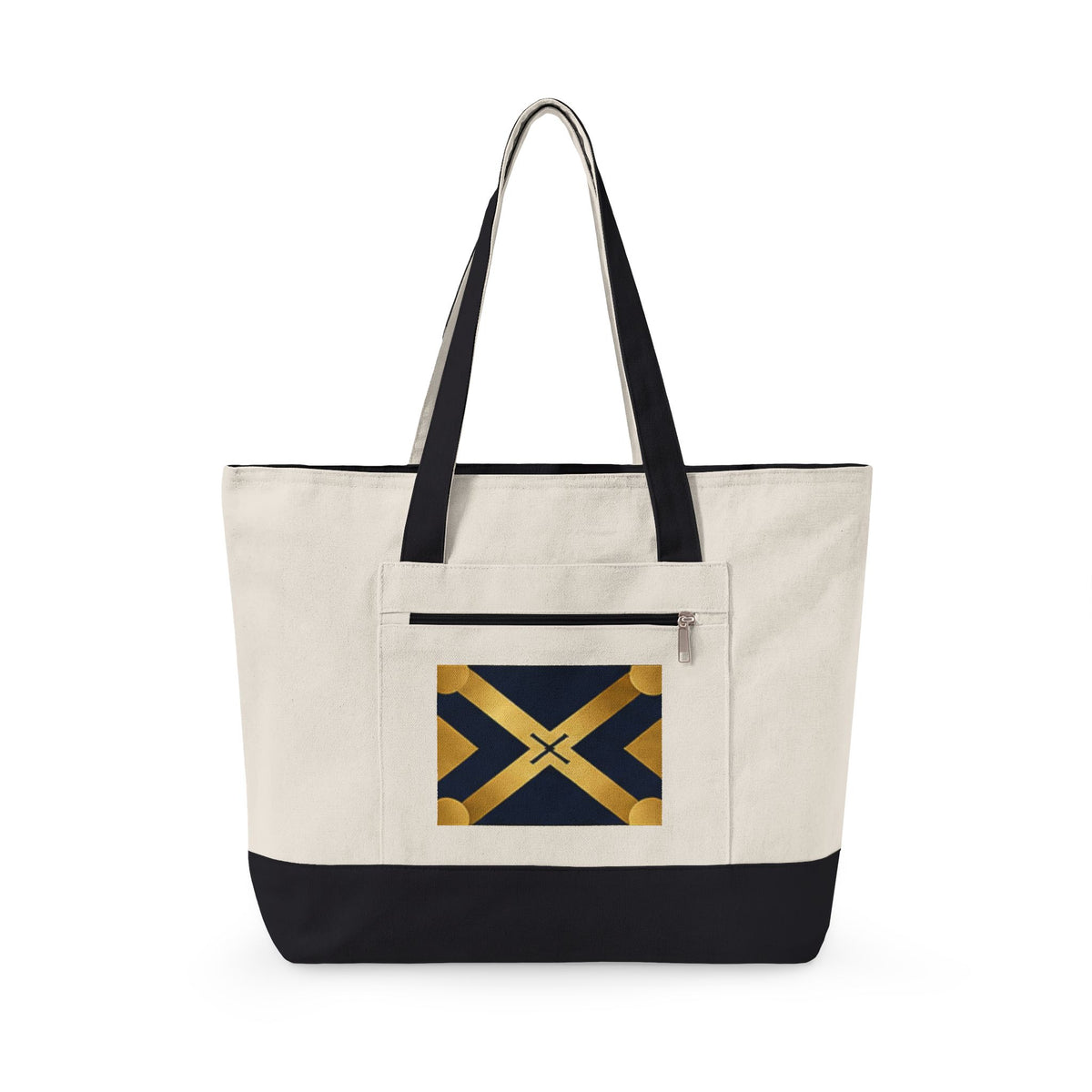 Zippered Canvas Tote