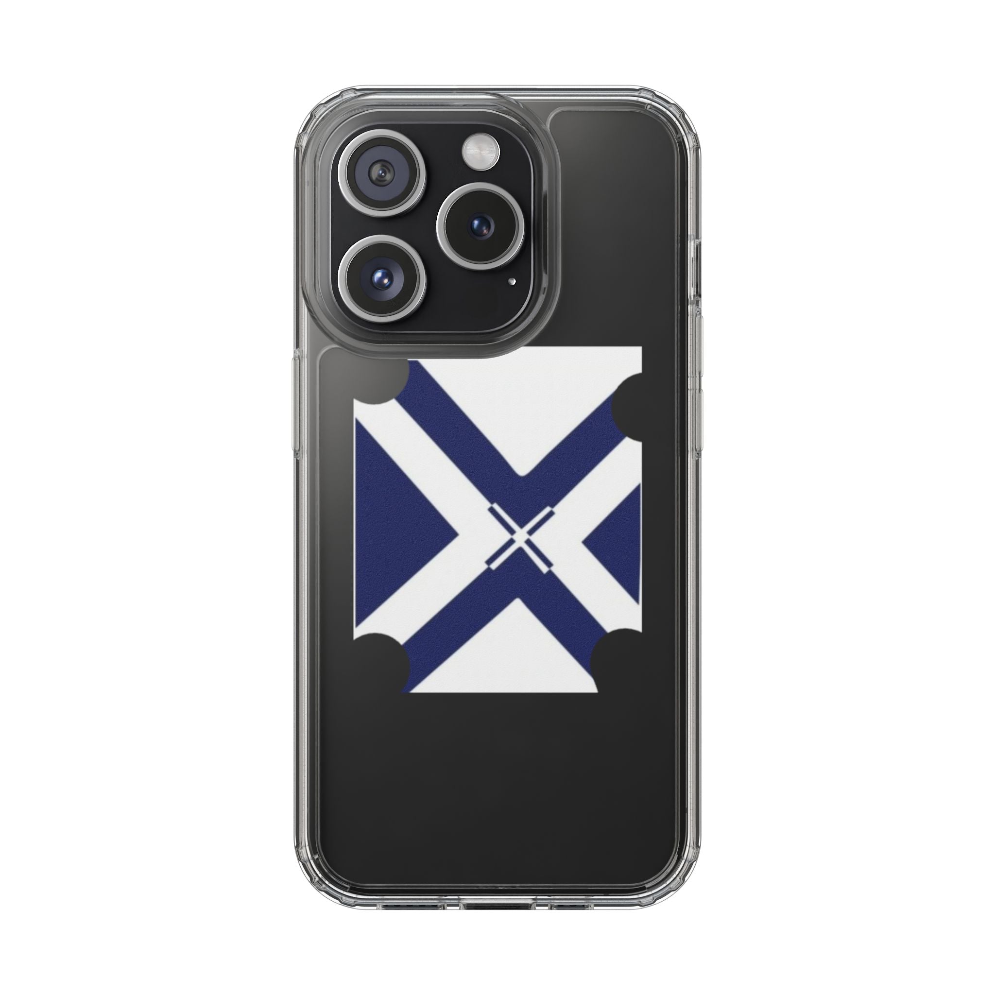xT7 Saltire Clear Phone Case - Blue White Scottish Flag iPhone Cover