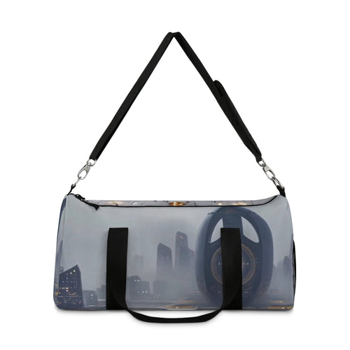 City Nightscape Duffel Bag — Vintage Steering Wheel Travel Gym Bag