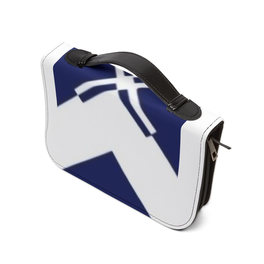 Navy Chevron Bible Cover Zippered Case