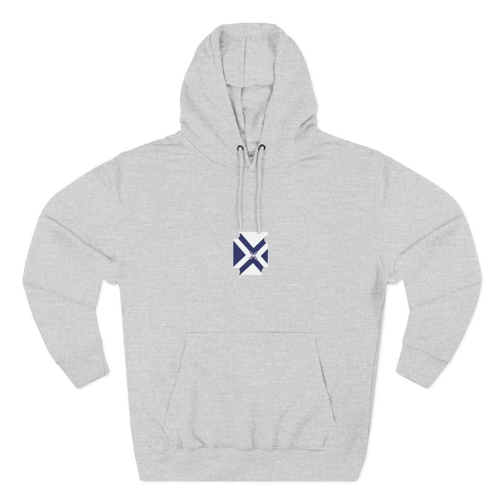 Minimalist Geometric Logo Hoodie — Small Center Chest Icon