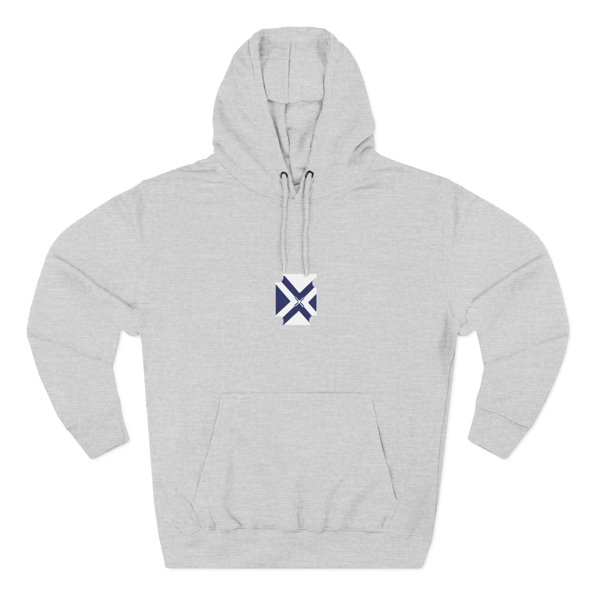 Minimalist Geometric Logo Hoodie — Small Center Chest Icon