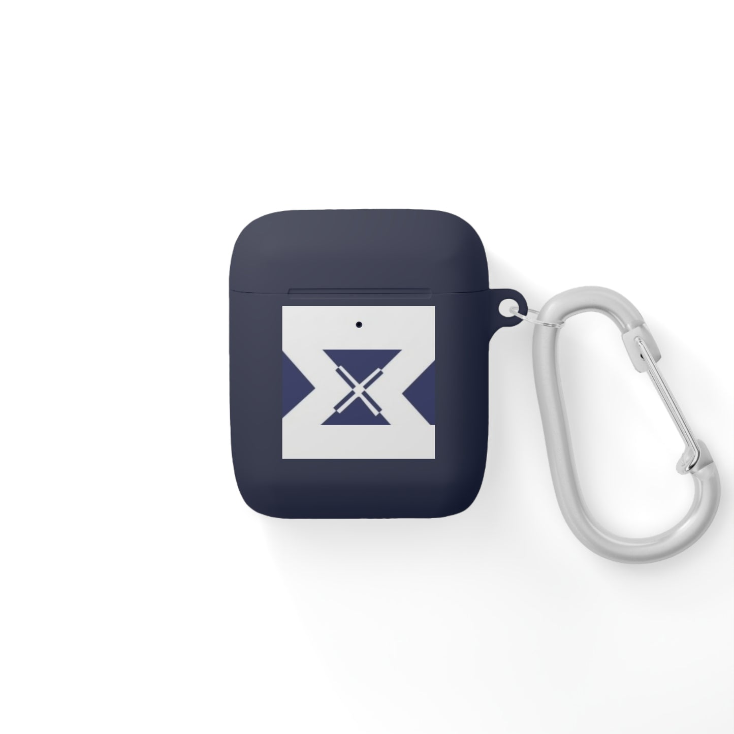 Xt3 AirPods Case — Minimal Navy Geometric Hourglass Design