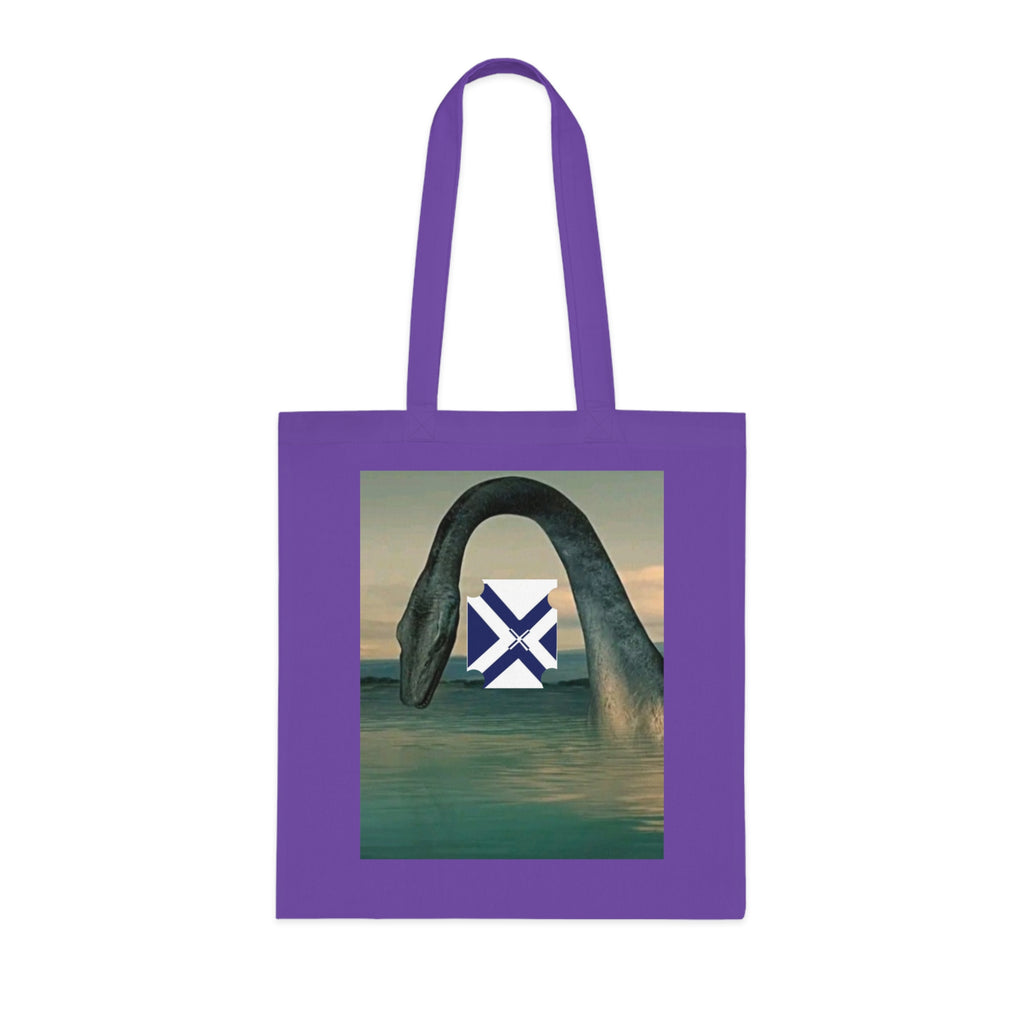 Xt Sea mosterTote Bag — Vintage Loch Ness Monster Art with Scottish Saltire Accent