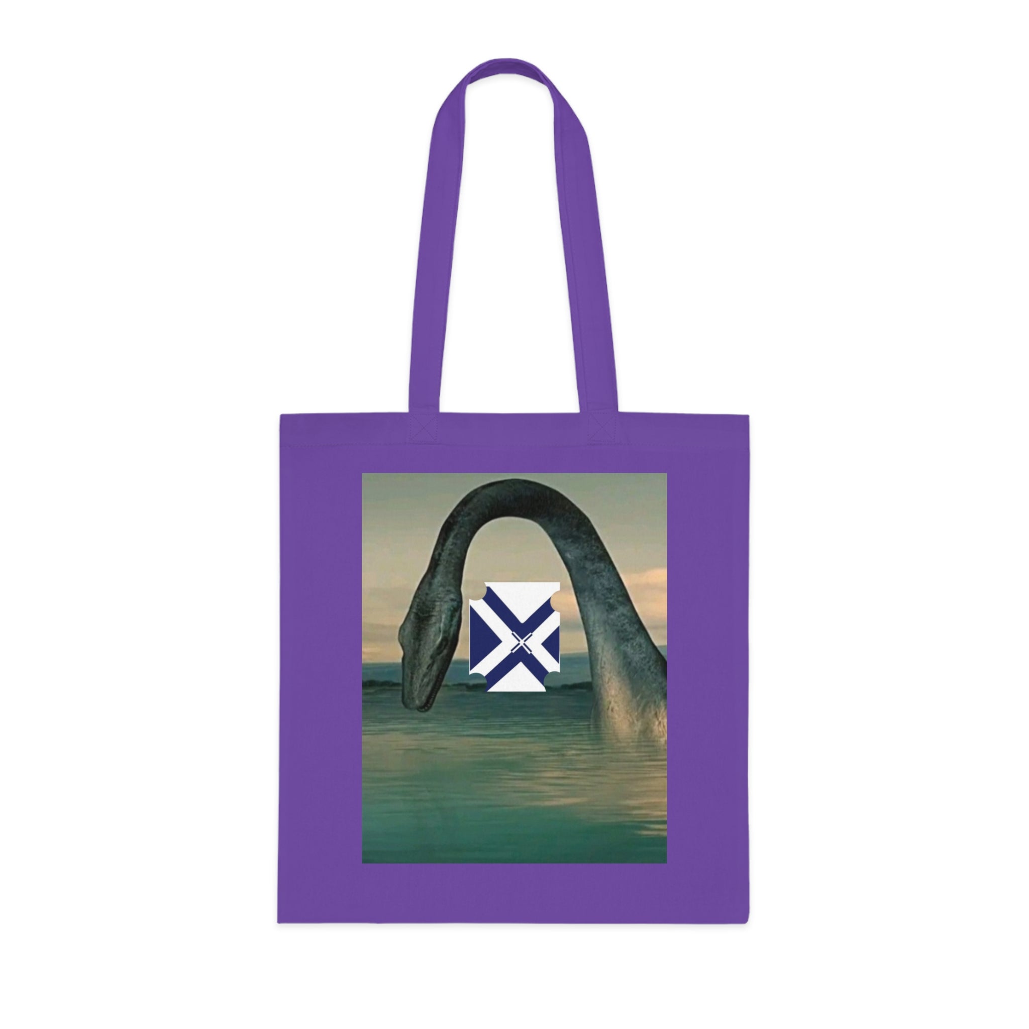 Xt Sea mosterTote Bag — Vintage Loch Ness Monster Art with Scottish Saltire Accent