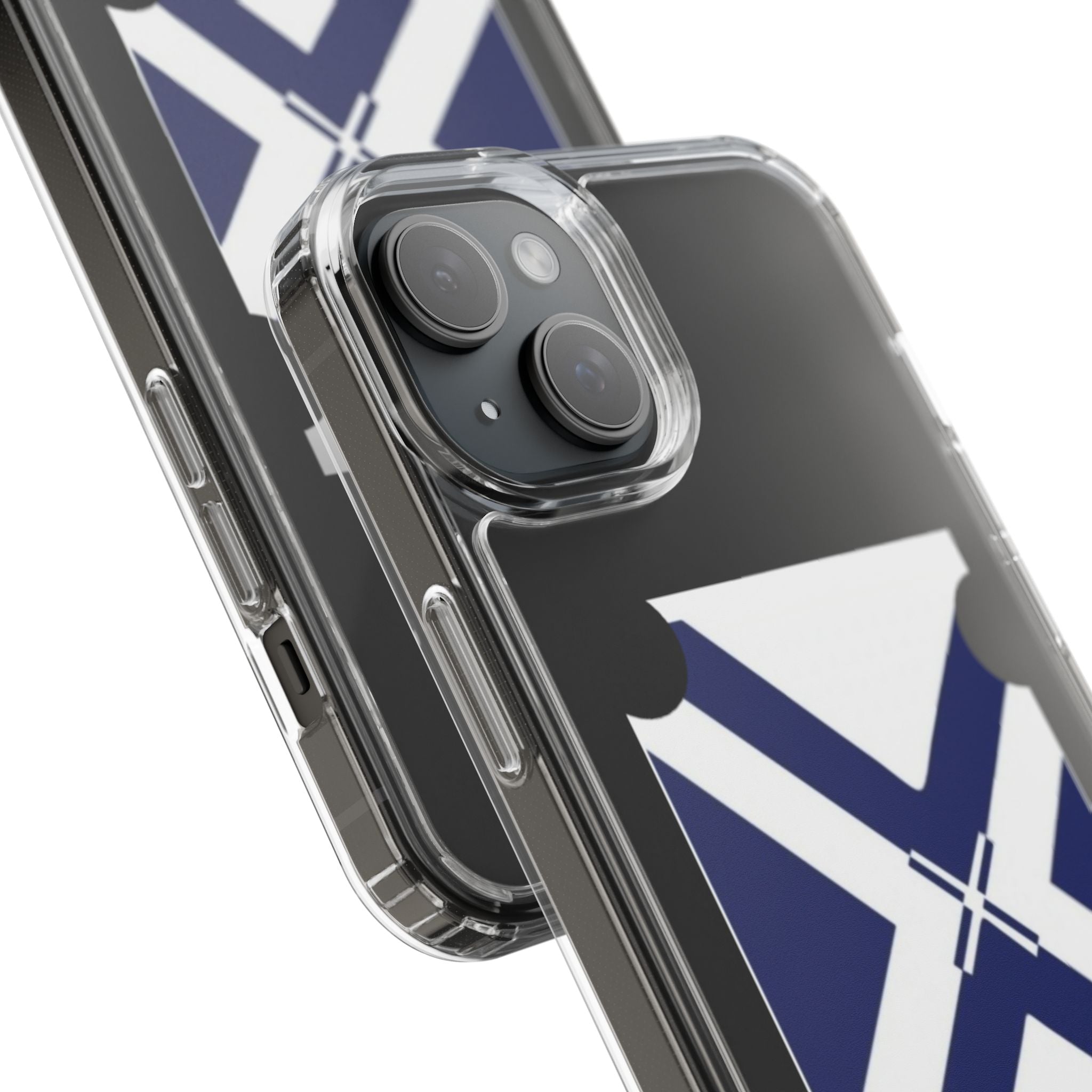 xT7 Saltire Clear Phone Case - Blue White Scottish Flag iPhone Cover