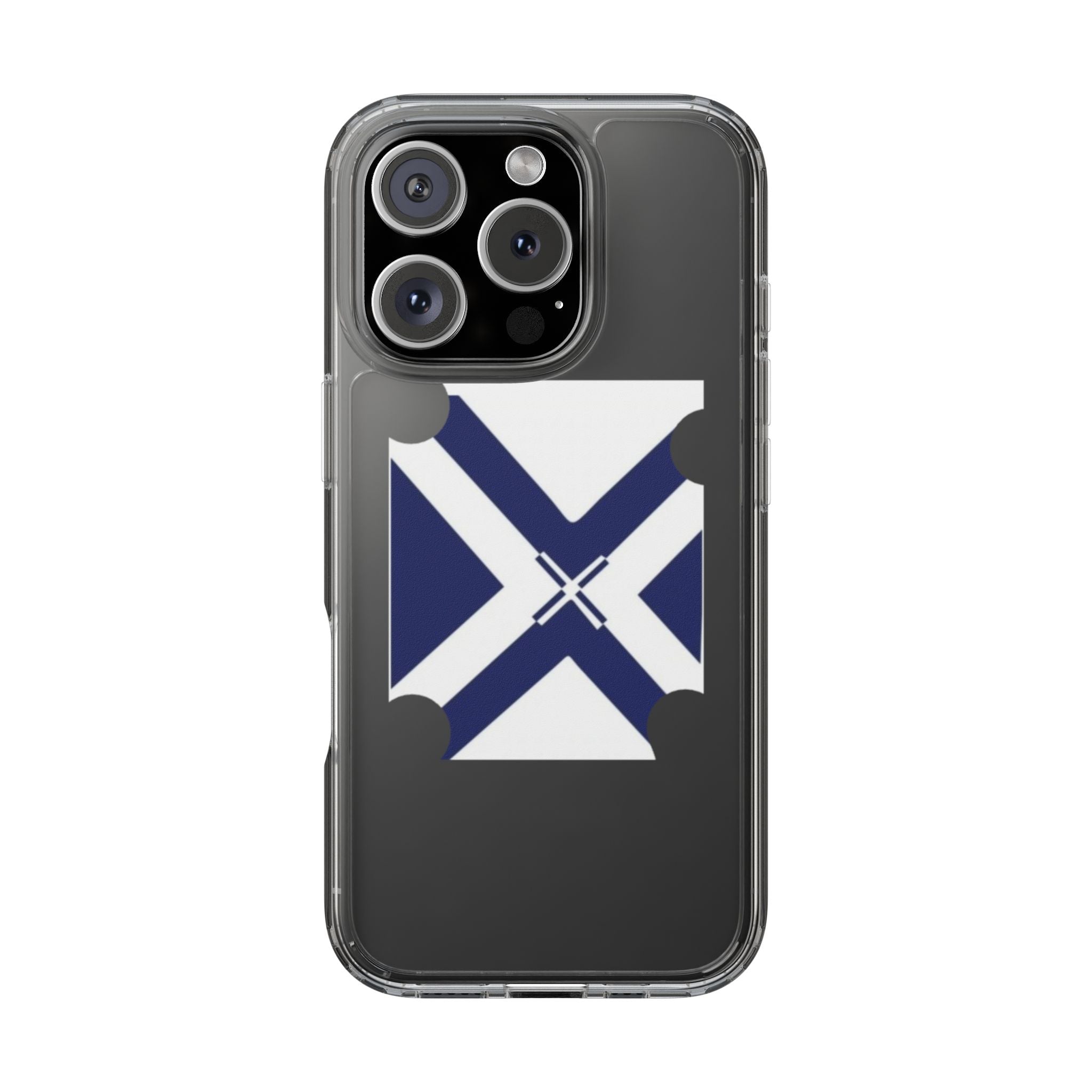 xT7 Saltire Clear Phone Case - Blue White Scottish Flag iPhone Cover