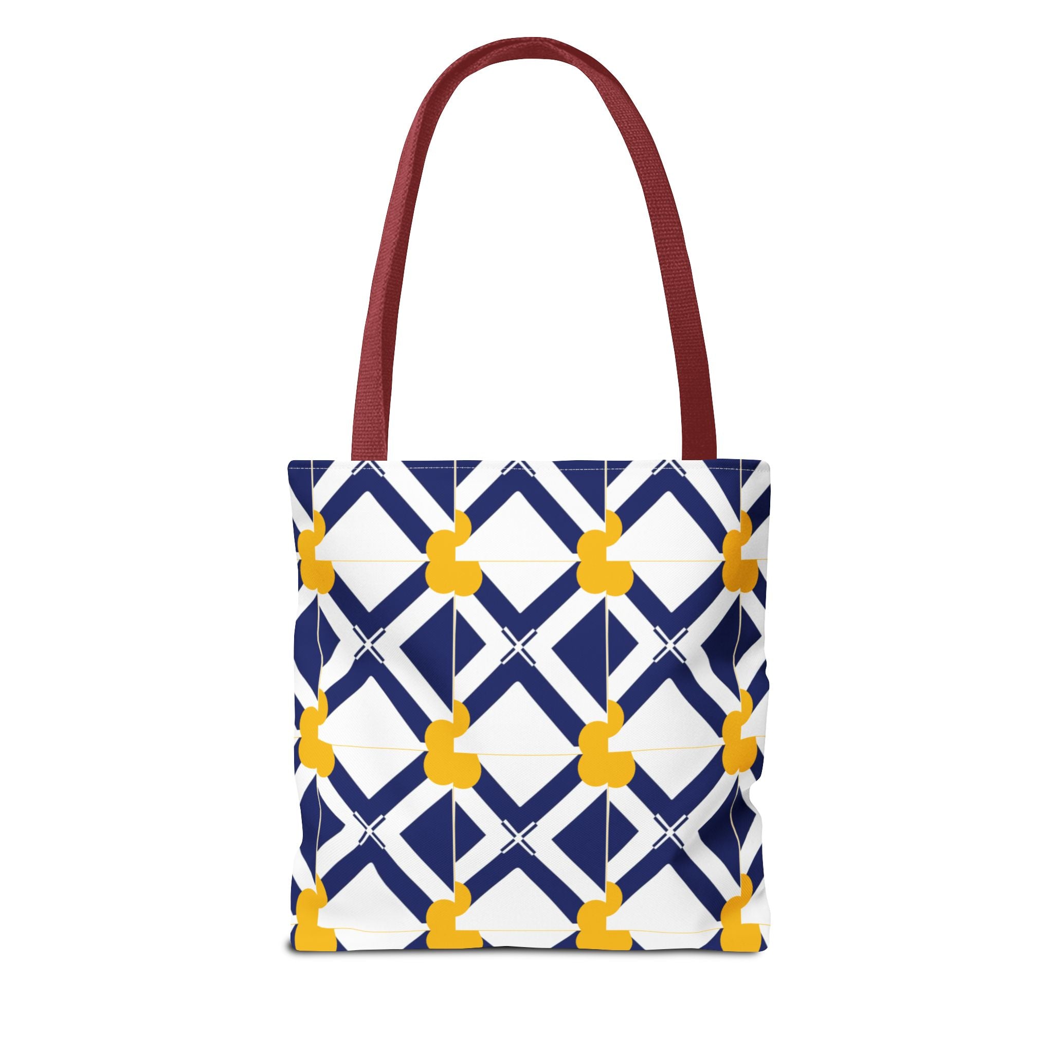 XT8 Yellow Pattern Tote Bag – Modern Lattice Everyday Tote