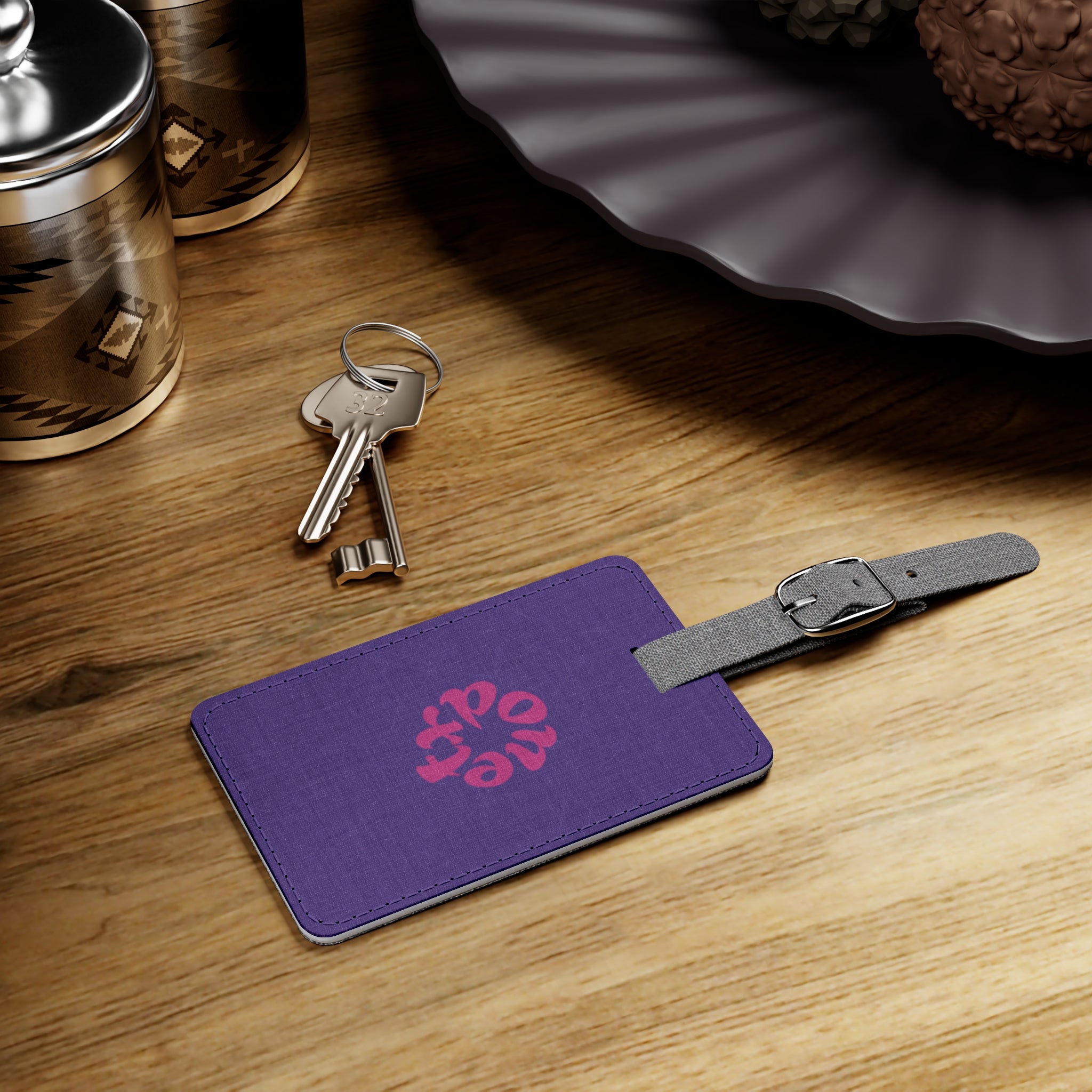 Saffiano Polyester Luggage Tag, Rectangle