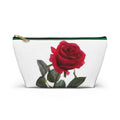 Rose Branch Accessory Pouch — XT7 Floral T‑Bottom Cosmetic Bag