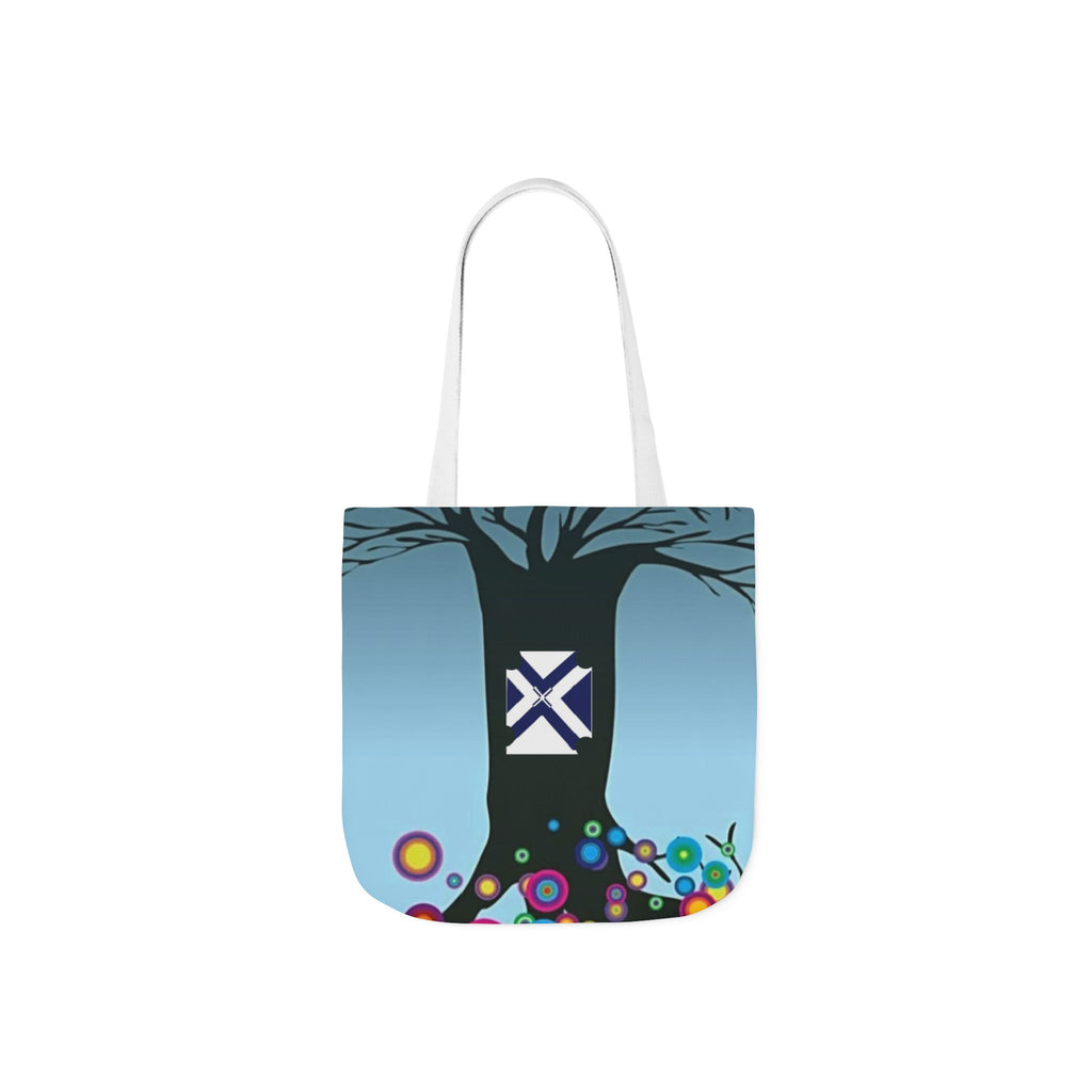 Colorful Floral Tote Bag — Vibrant Psychedelic Flowers Canvas Tote