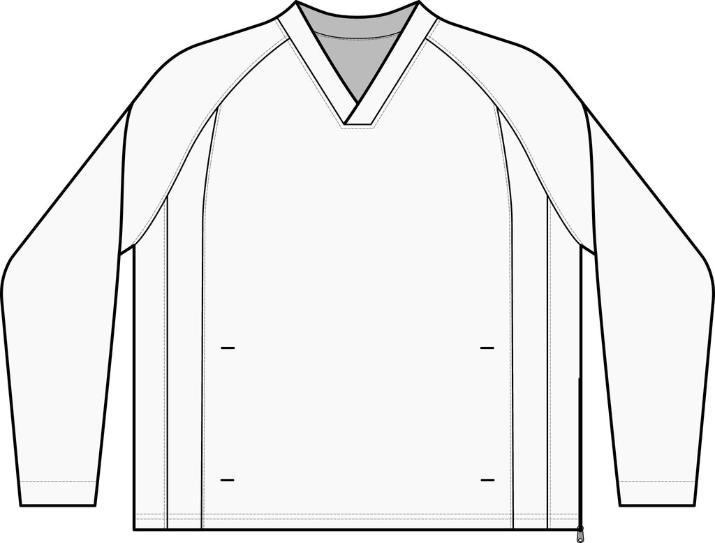 Tipped V-Neck Raglan Wind Shirt