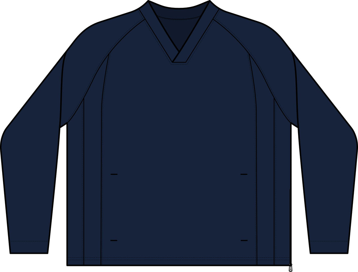 Tipped V-Neck Raglan Wind Shirt