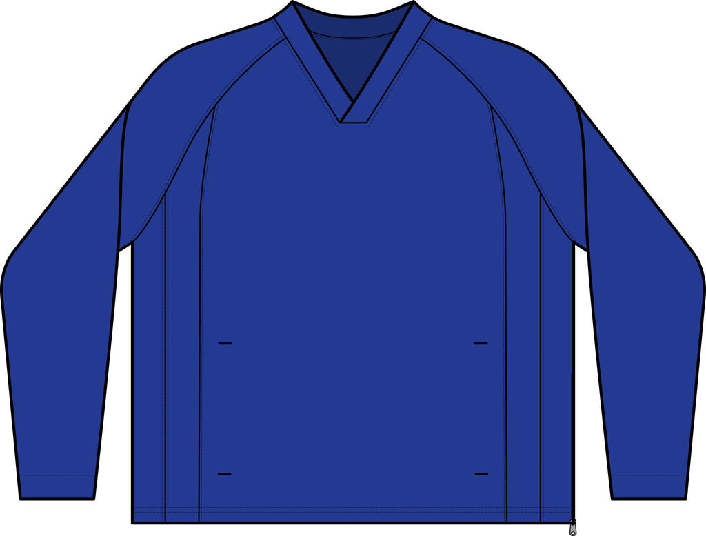 Tipped V-Neck Raglan Wind Shirt