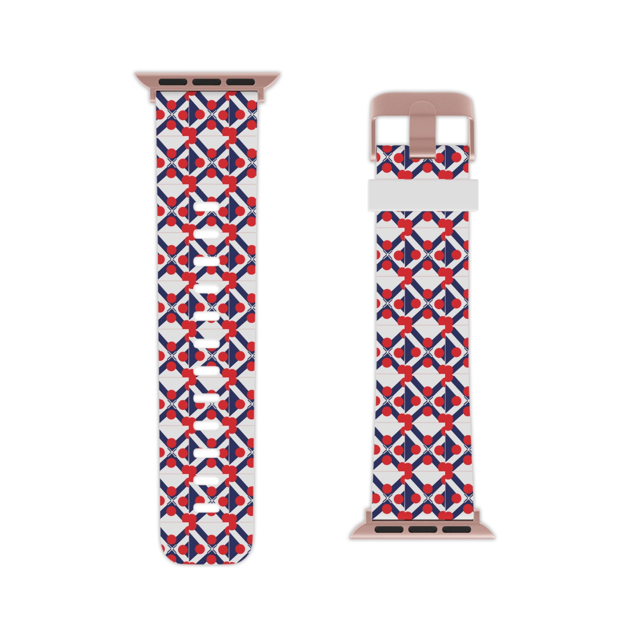 XT9 Apple Watch Band — Red, White & Blue Geometric Pattern