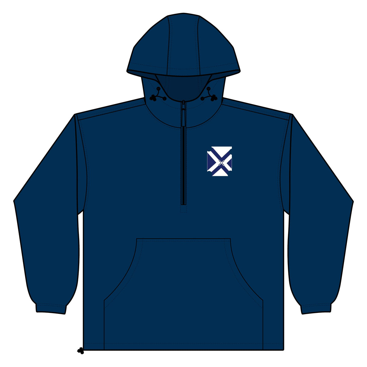 Unisex Lightweight Quarter-Zip Windbreaker Pullover Jacket