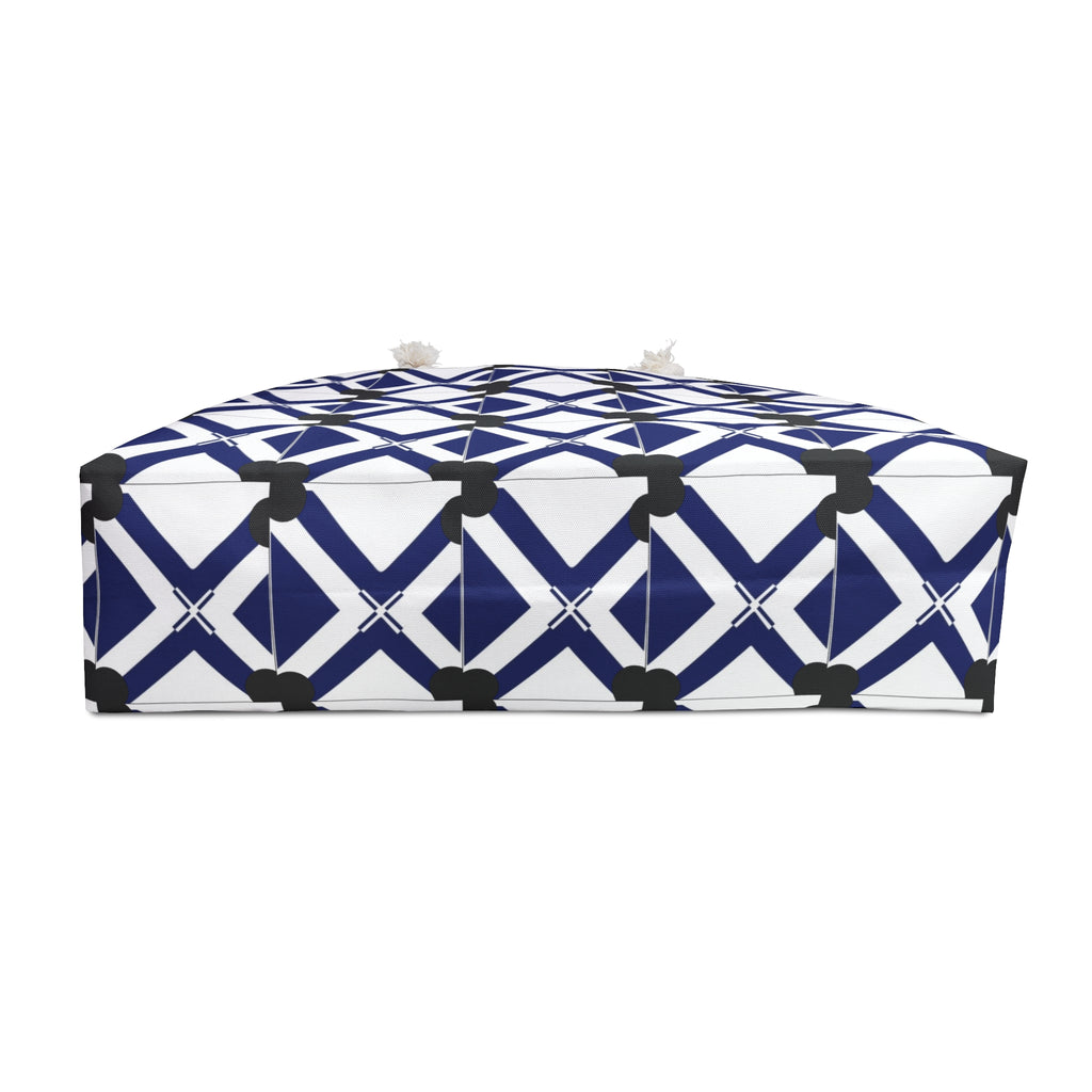 Navy xt Weekender Bag — Nautical Tile Travel Tote