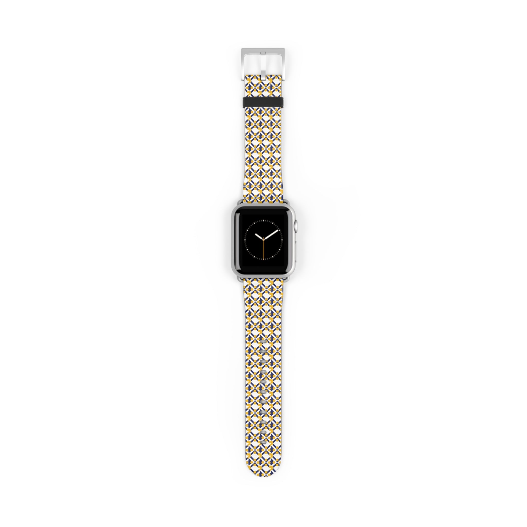 XT9 Gold Tile Watch Band — Modern Patterned Replacement Strap
