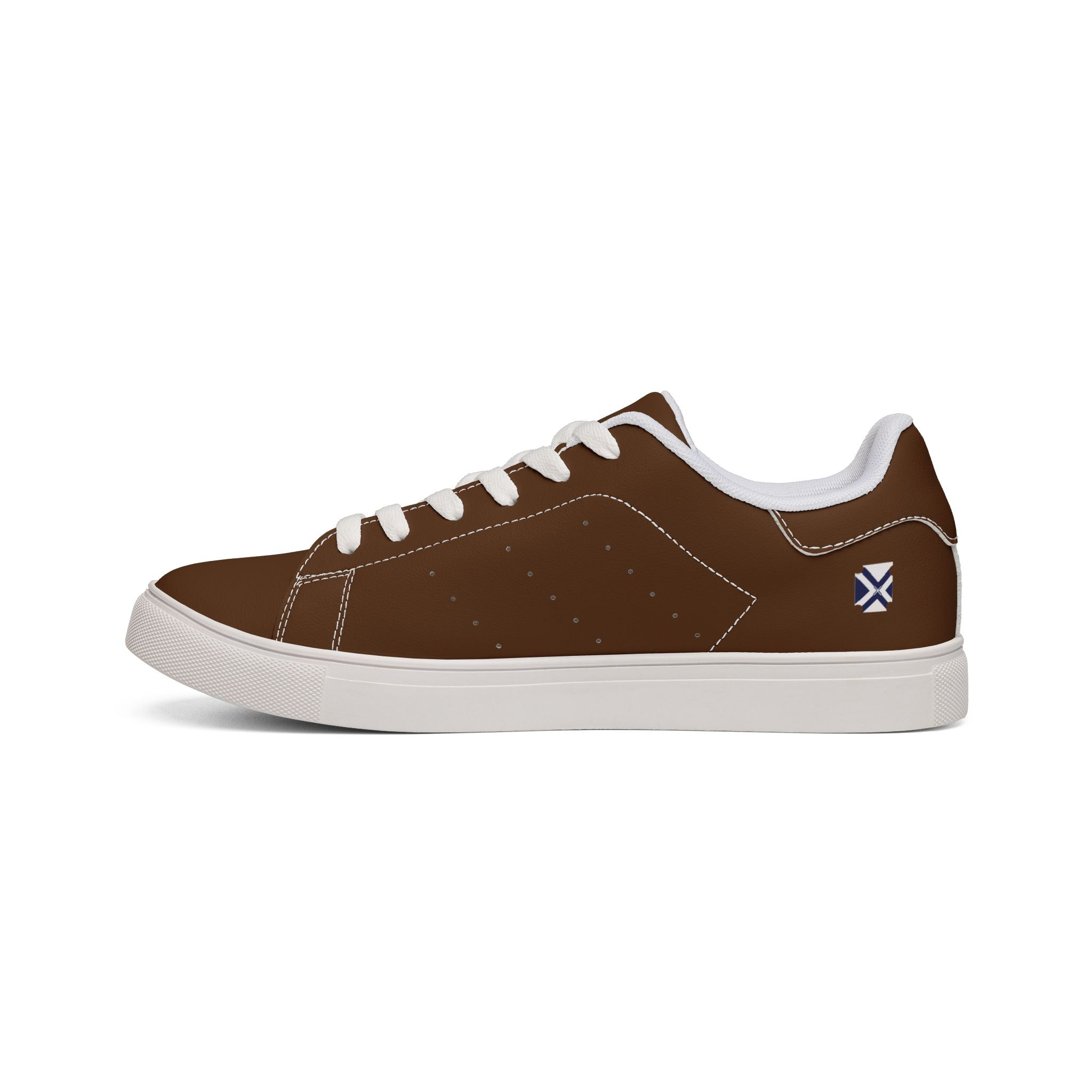 Xponet Women's Leather Low-Top Sneakers — Classic Brown Casual Trainers