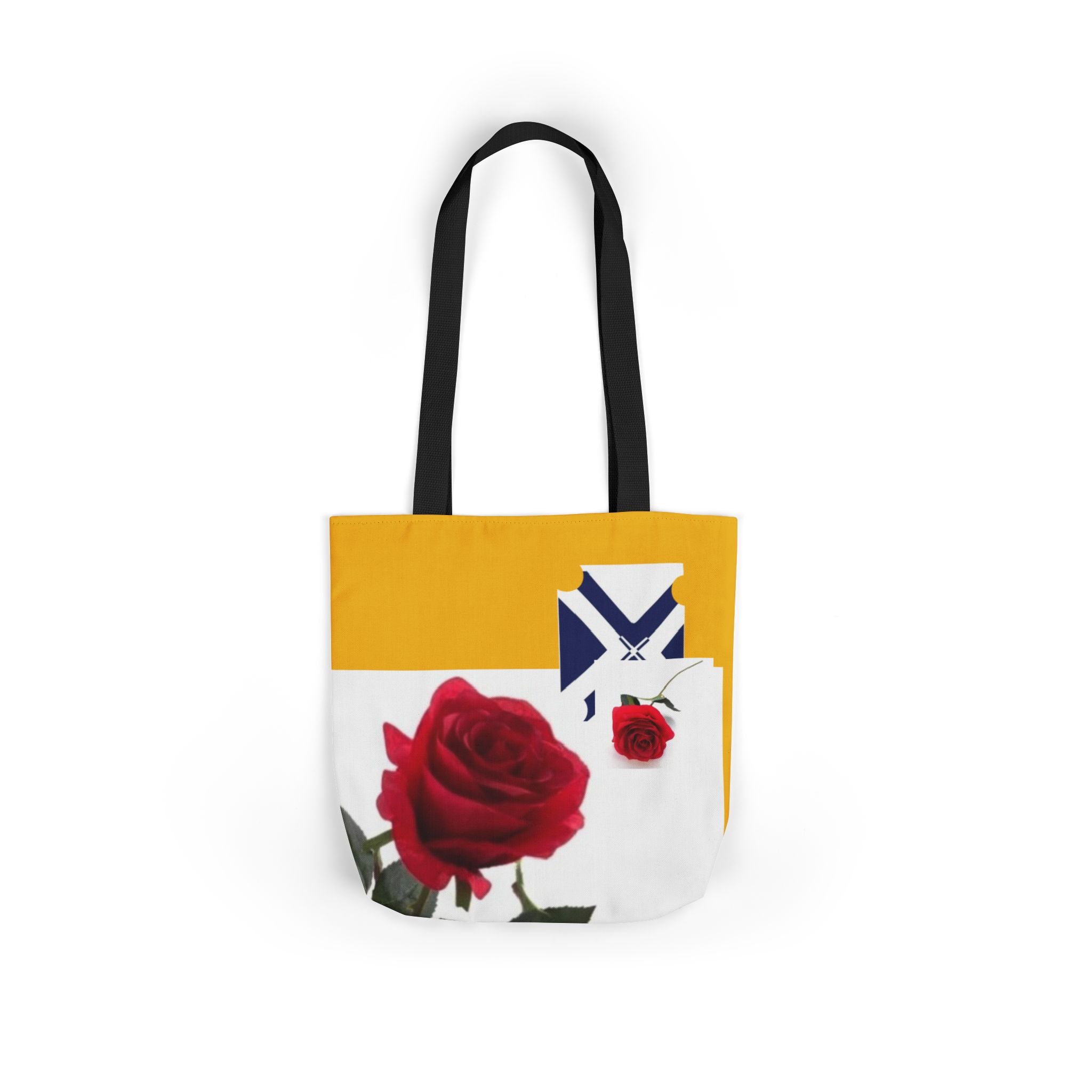 Rose XT Tote Bag — Yellow Accent Canvas Shopper