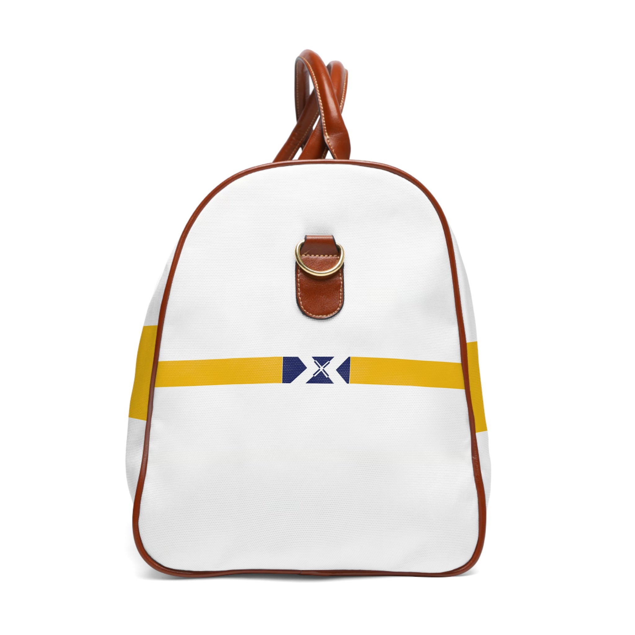 Waterproof Weekend Duffle Bag — Yellow Stripe & Nautical X Travel Tote