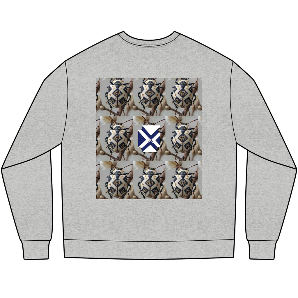 Long Sleeve Tee — Nautical St. Andrew's Cross & Rope Shield Graphic