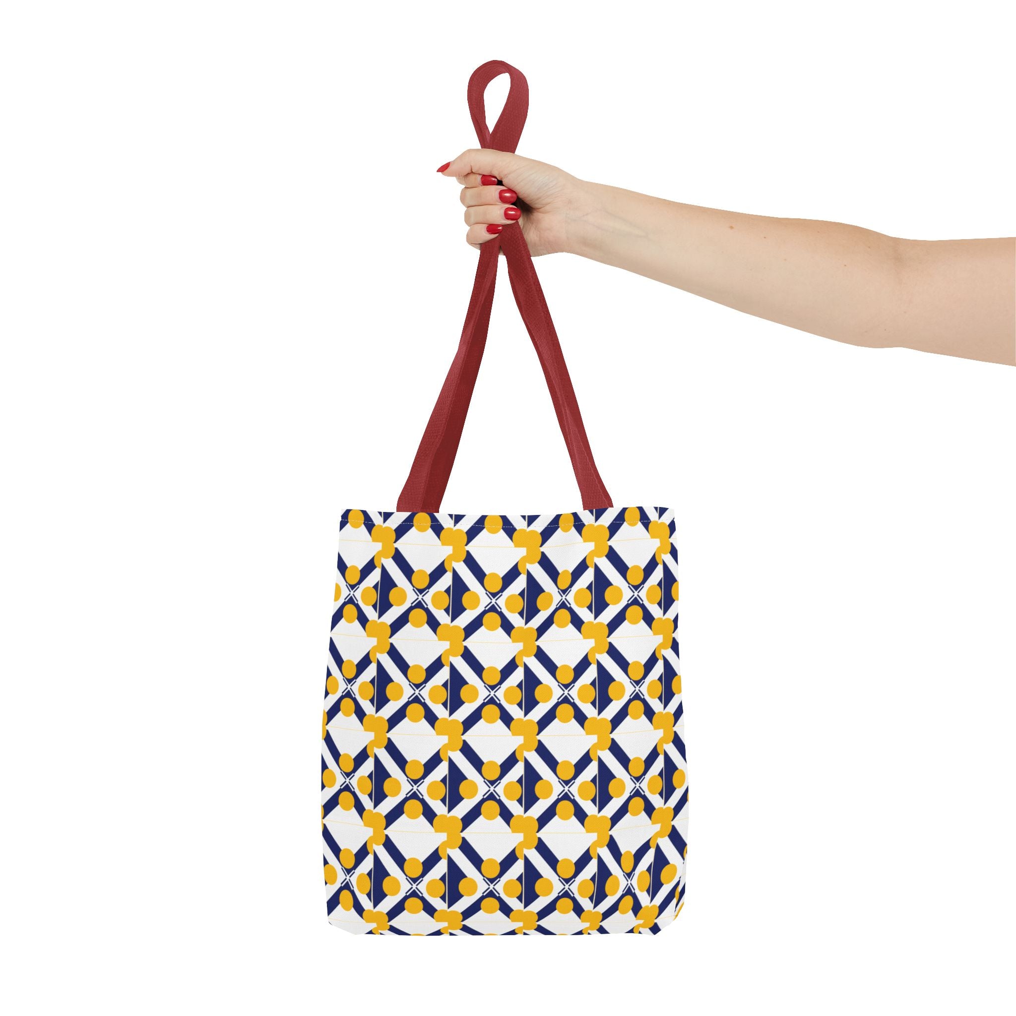XT9 Yellow & Navy Pattern Tote Bag