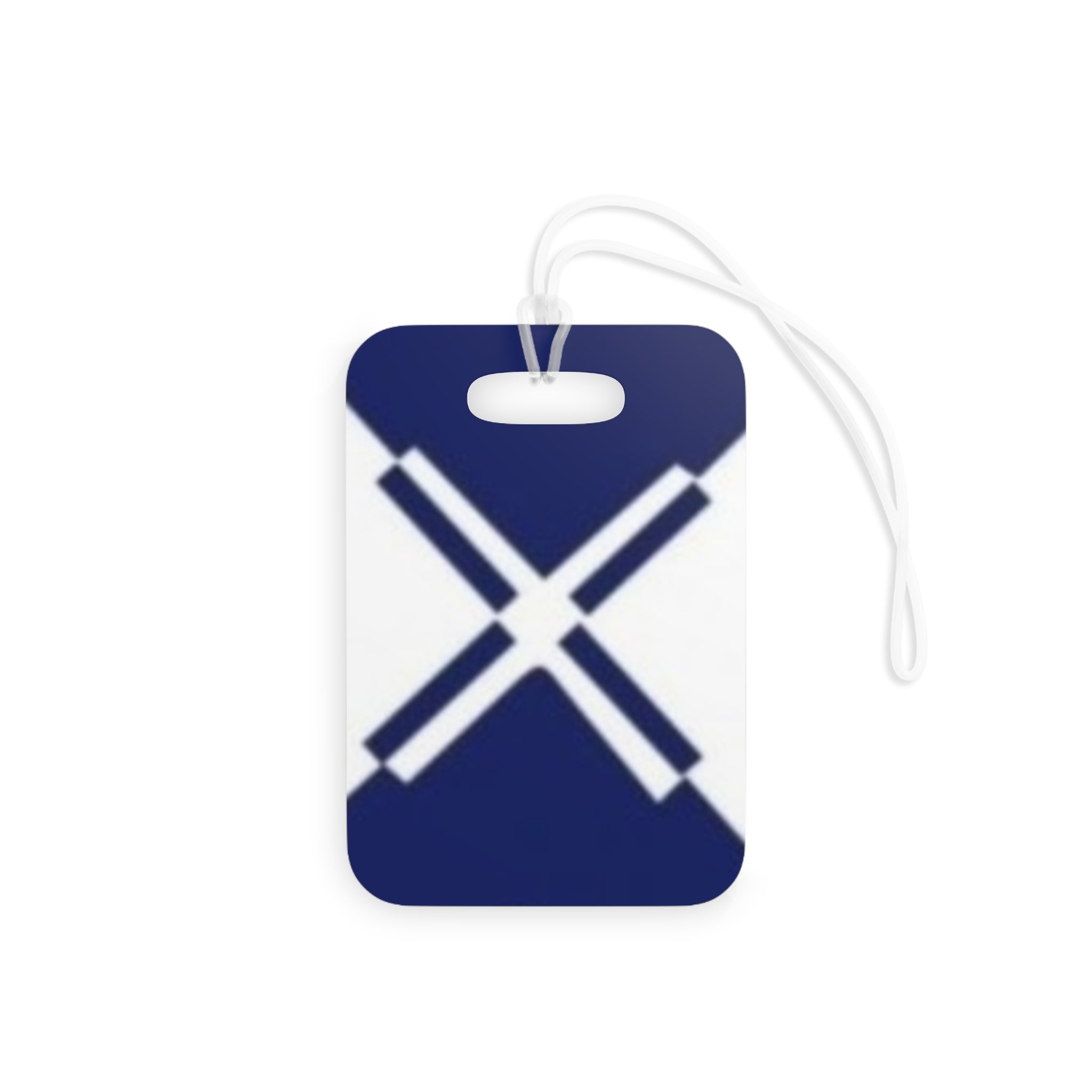 Navy Saltire Luggage Tag — Scottish Cross Travel ID Tag
