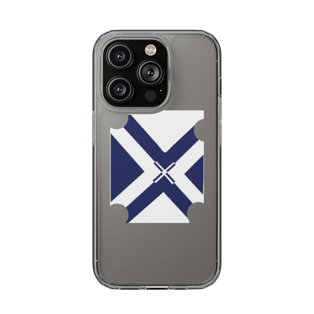 xT7 Saltire Clear Phone Case - Blue White Scottish Flag iPhone Cover