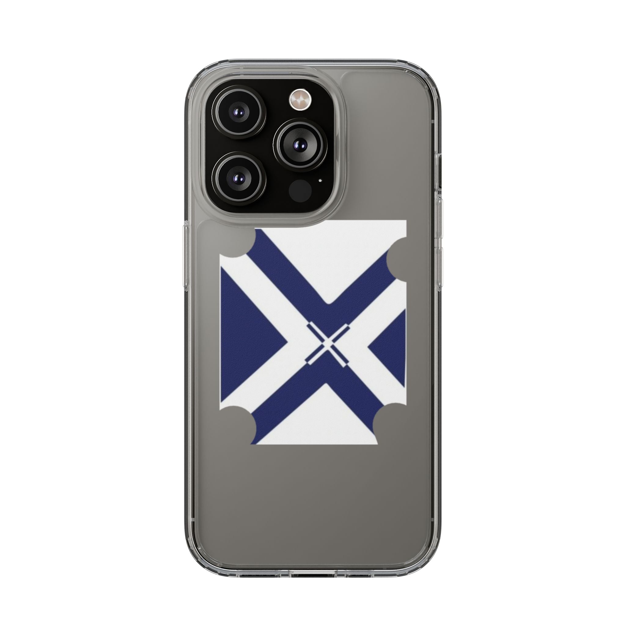 xT7 Saltire Clear Phone Case - Blue White Scottish Flag iPhone Cover
