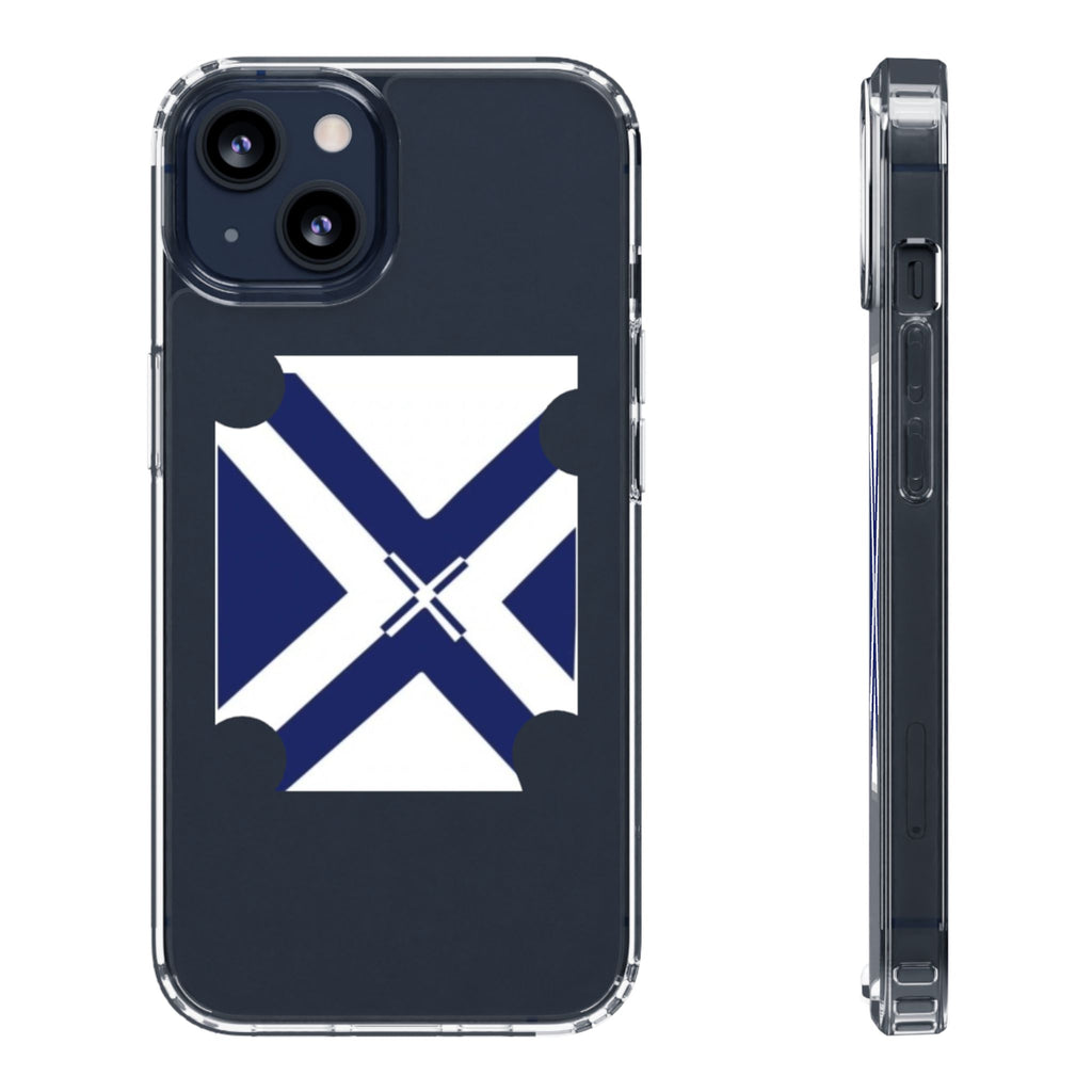 xT7 Saltire Clear Phone Case - Blue White Scottish Flag iPhone Cover