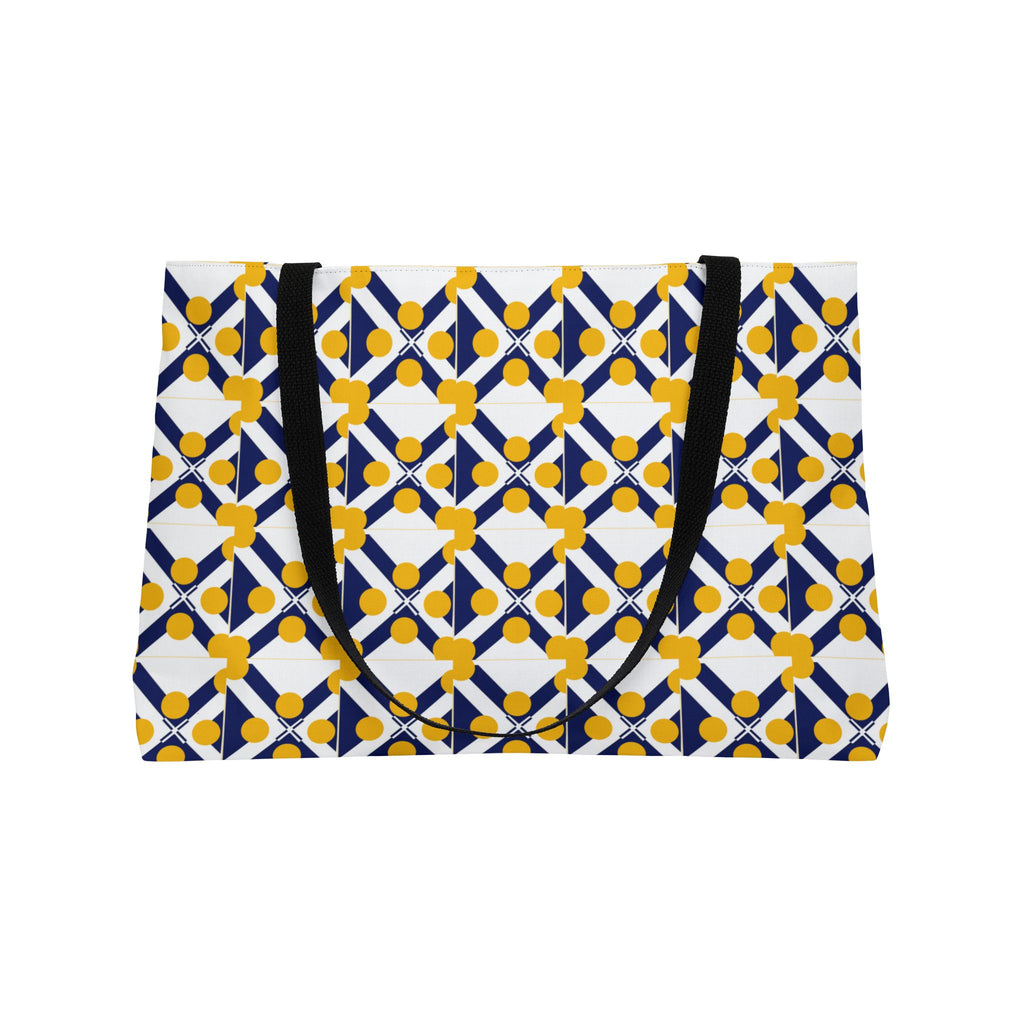 XT9 Navy & Yellow Weekender Tote — Stylish Summer Travel Bag