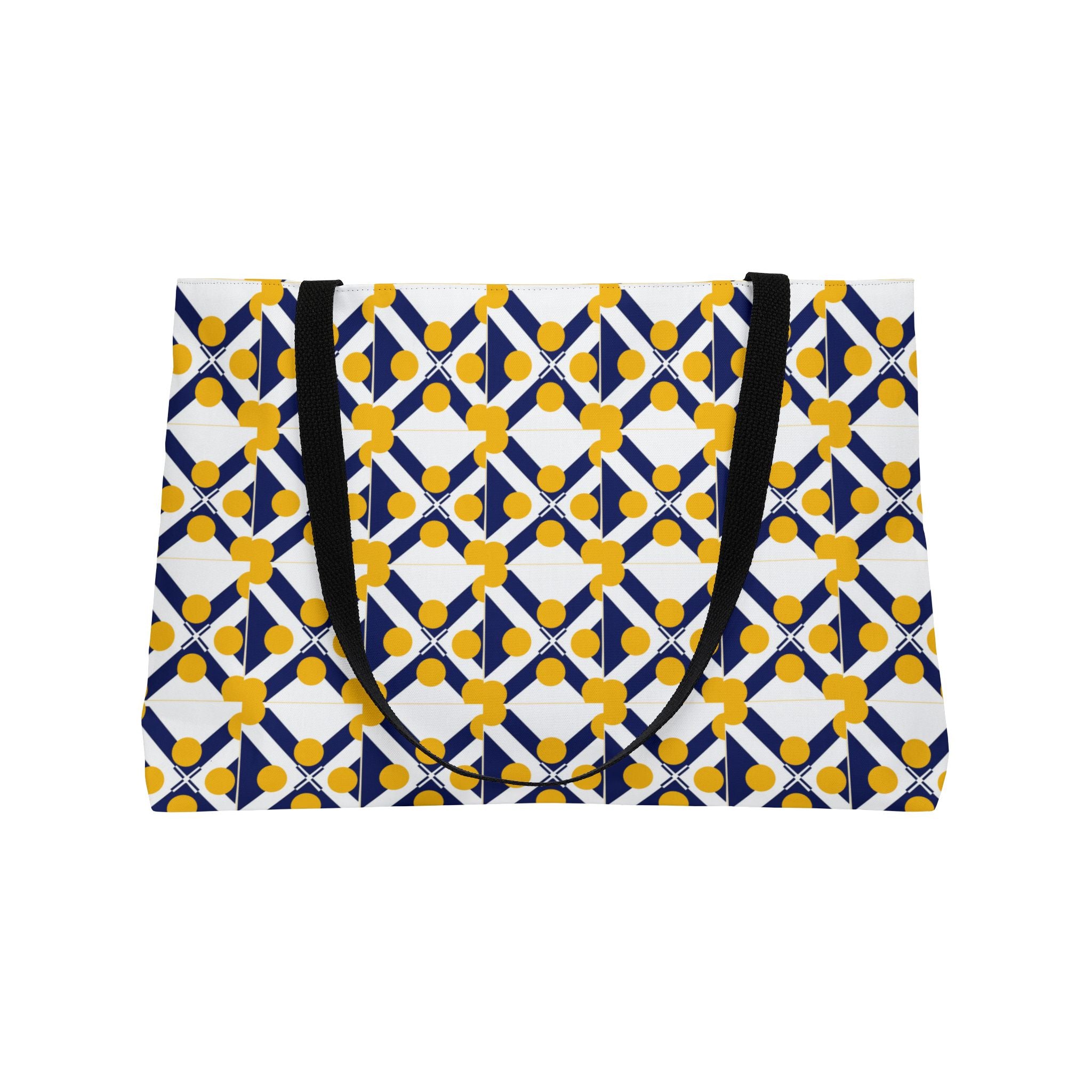 XT9 Navy & Yellow Weekender Tote — Stylish Summer Travel Bag