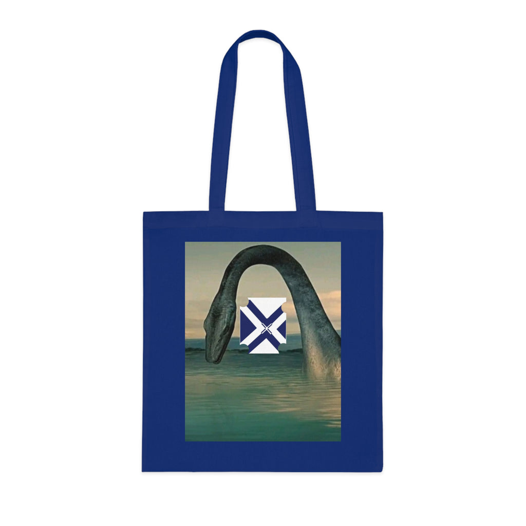 Xt Sea mosterTote Bag — Vintage Loch Ness Monster Art with Scottish Saltire Accent